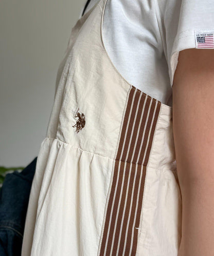 U.S. POLO ASSN 尼龍層疊吊帶連衣裙