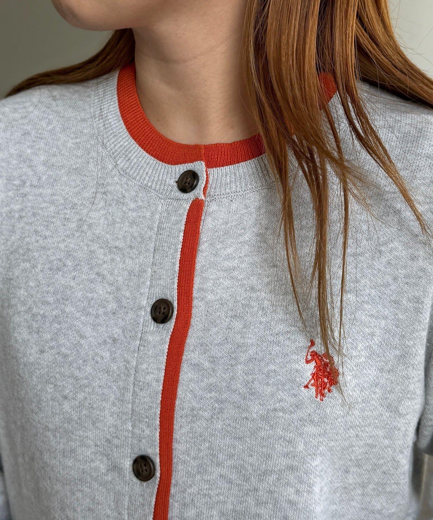 U.S. POLO ASSN. 假兩件衛衣風開衫