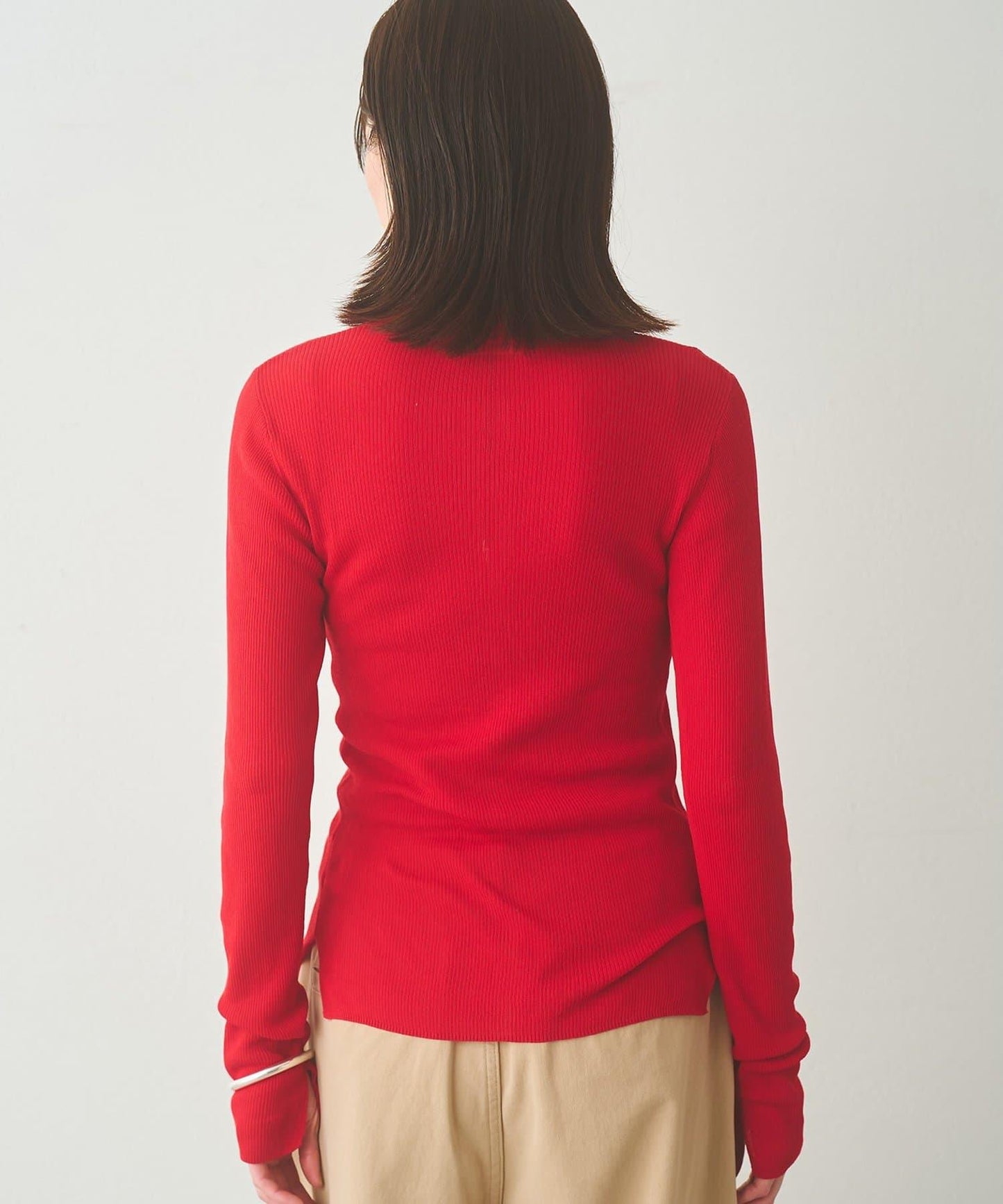 輕薄透感羅紋針織開衫