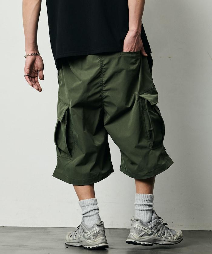 Quick Dry Fabric 寬鬆廓形 工裝口袋 聚酯防撕裂面料 UV防曬速幹 工裝短褲