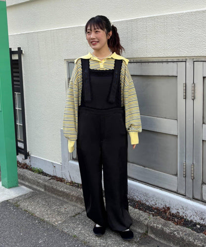 HELLO.SANFRANCISCO/ハローサンフランシスコ 大翻領 條紋 Polo 設計 針織上衣