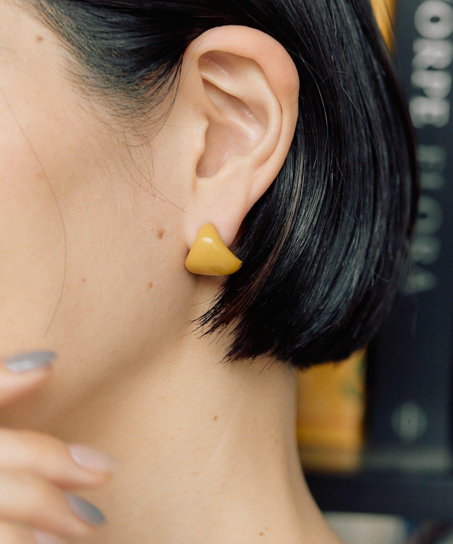 ear PAPILLONNER 彩色三角造型耳飾