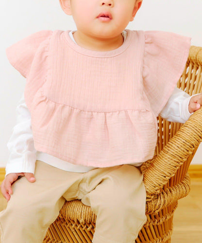 拼接荷葉邊圍兜