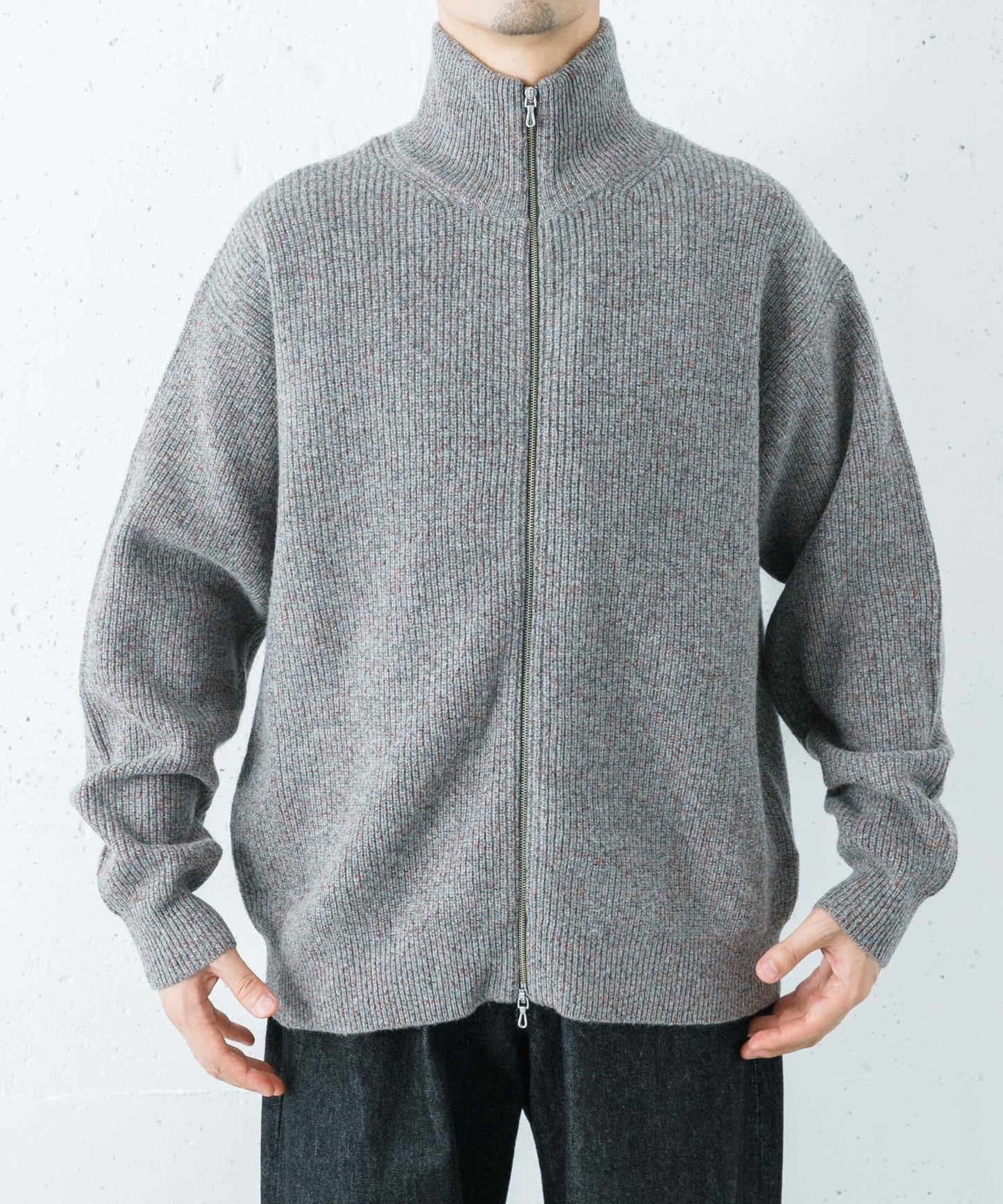 ULTERIOR WOOL COTTON RIB DRIVERS KNIT 羊毛棉羅紋針織衫