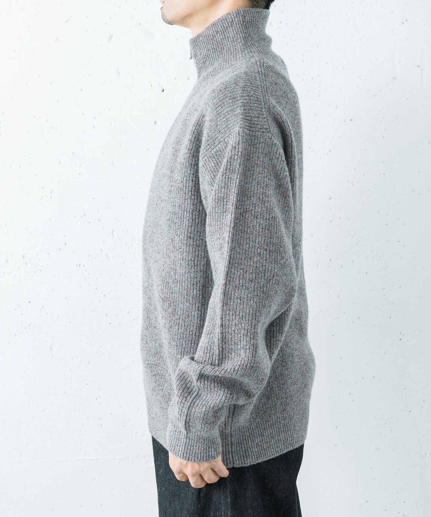 ULTERIOR WOOL COTTON RIB DRIVERS KNIT 羊毛棉羅紋針織衫