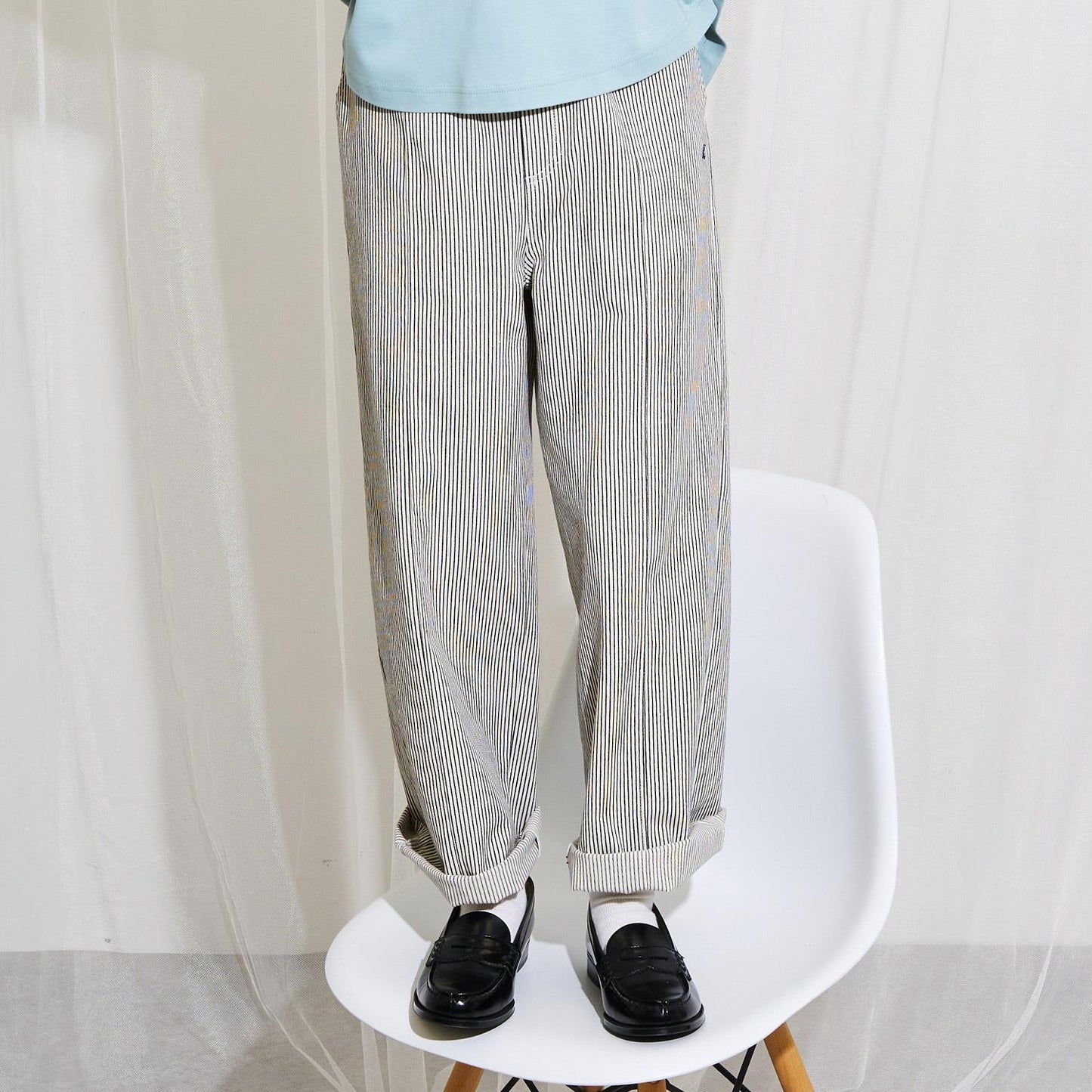 休閒直筒褲