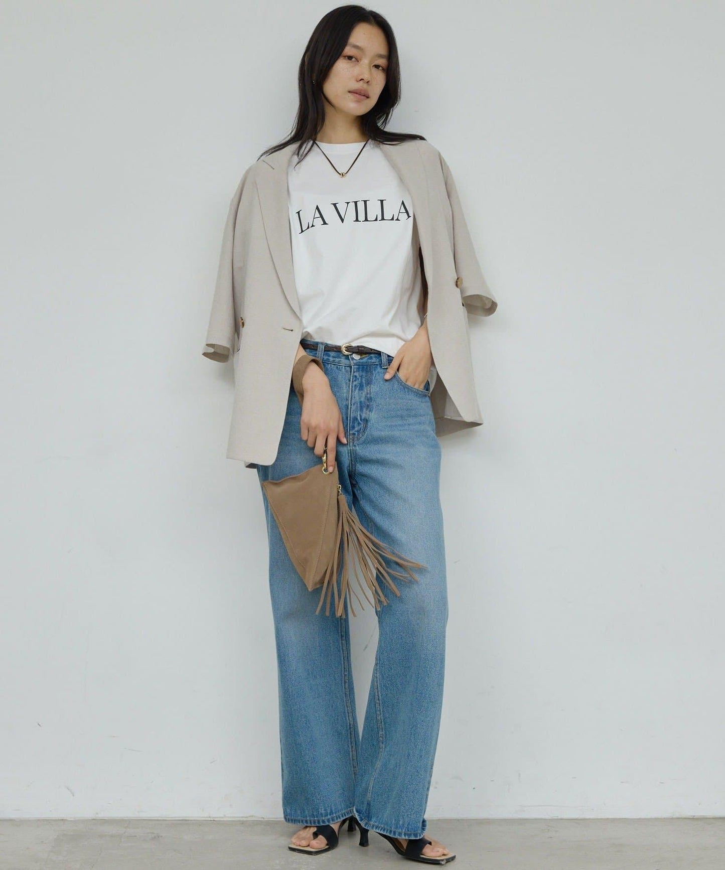Logo印花 La villa T恤