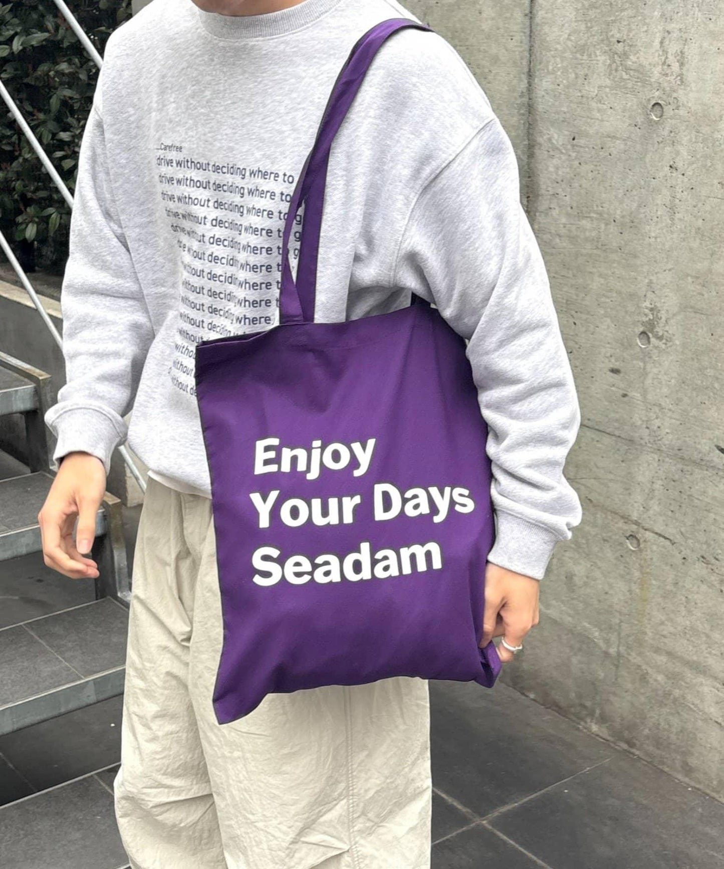 SEADAM 文案印花托特包