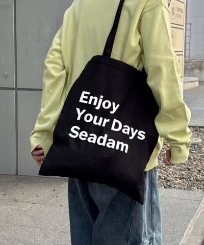 SEADAM 文案印花托特包