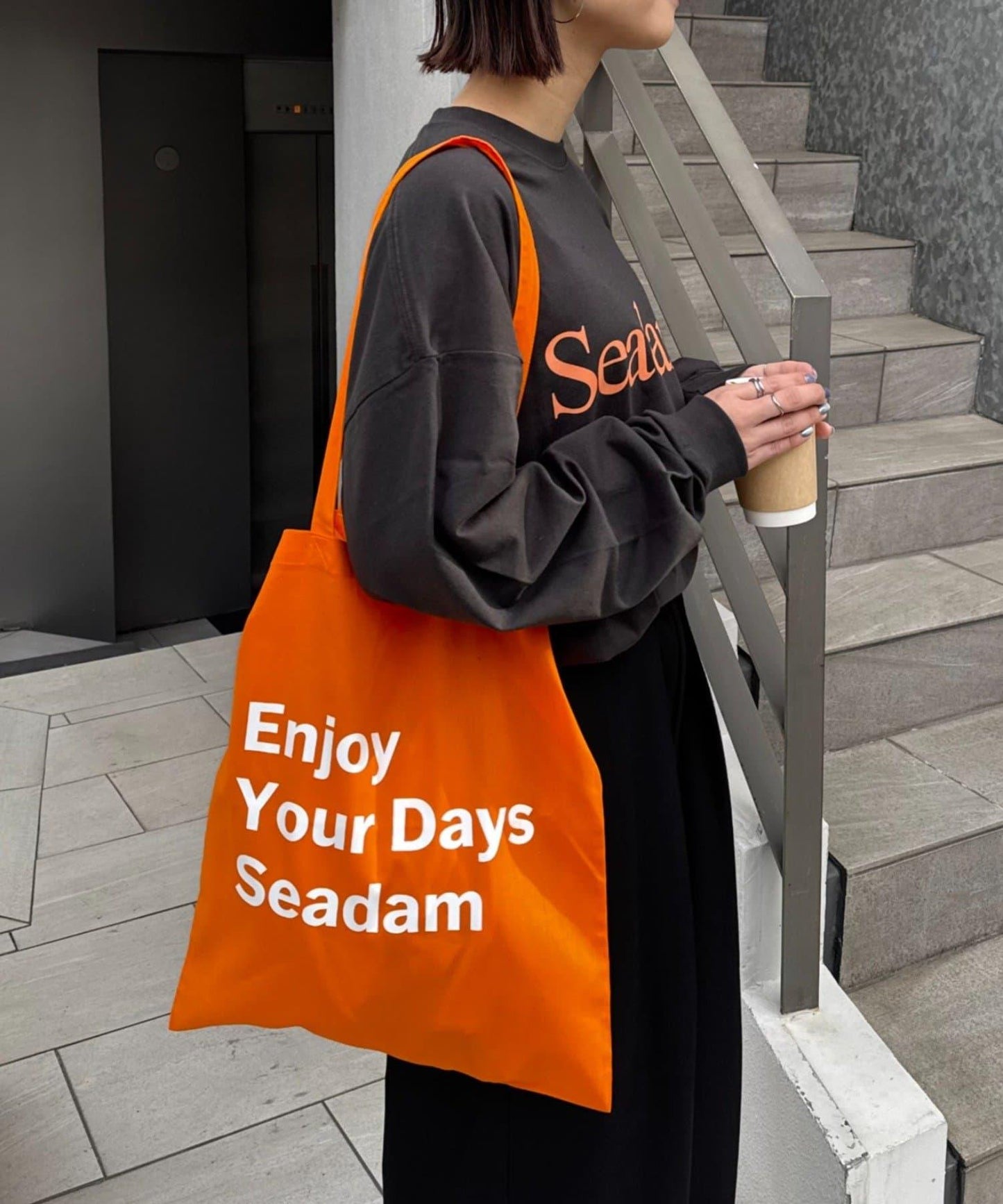 SEADAM 文案印花托特包