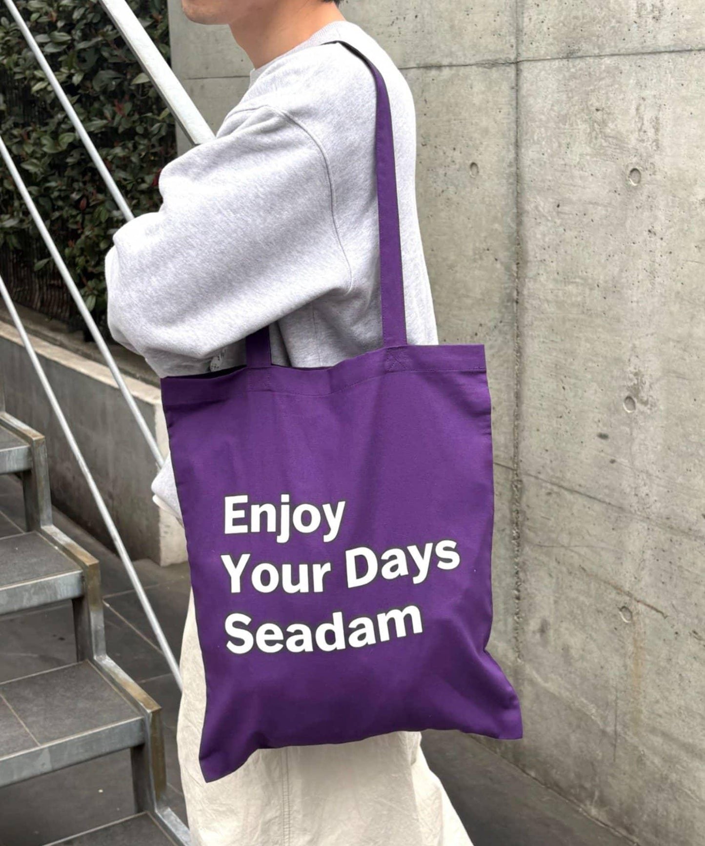 SEADAM 文案印花托特包