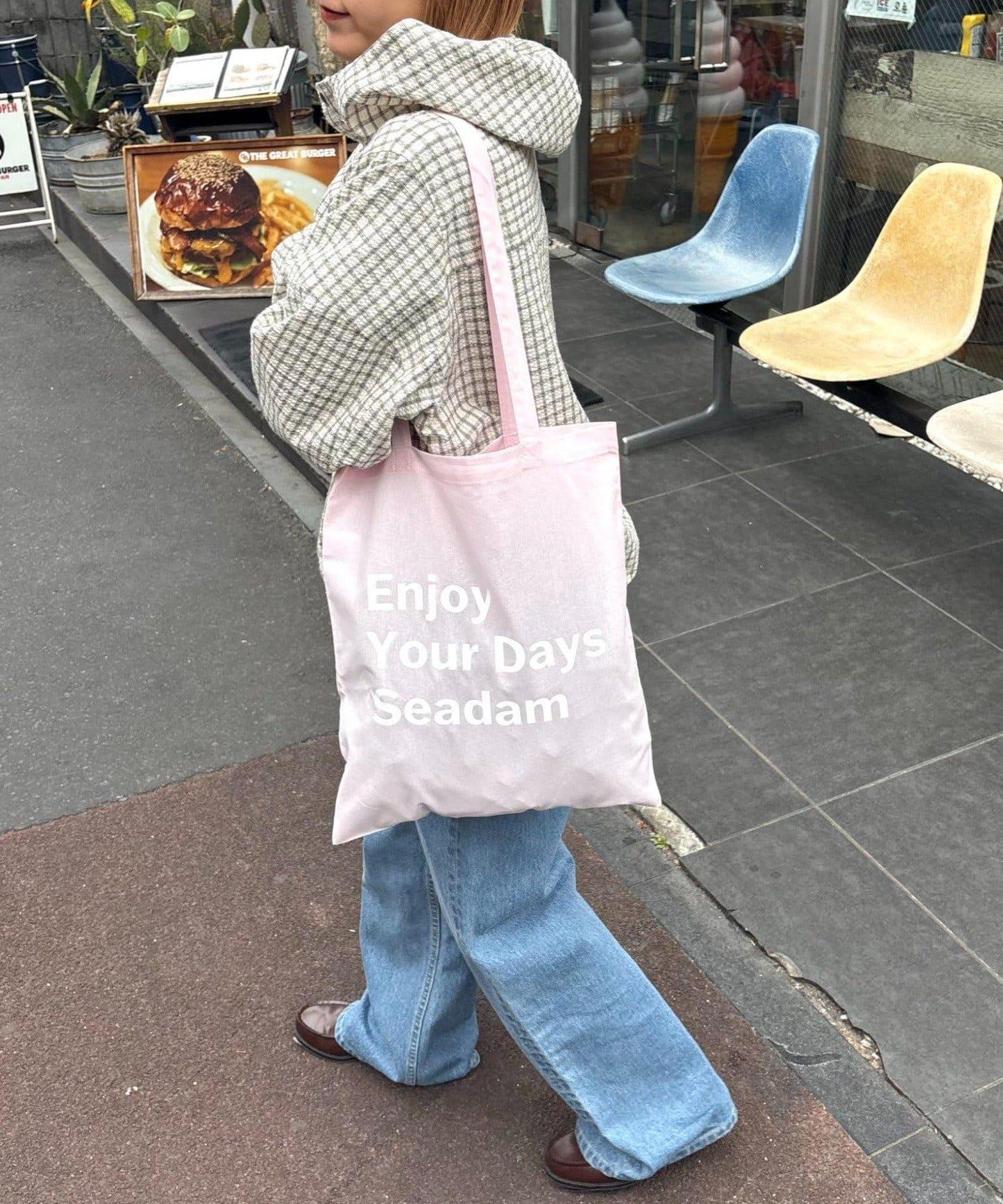 SEADAM 文案印花托特包