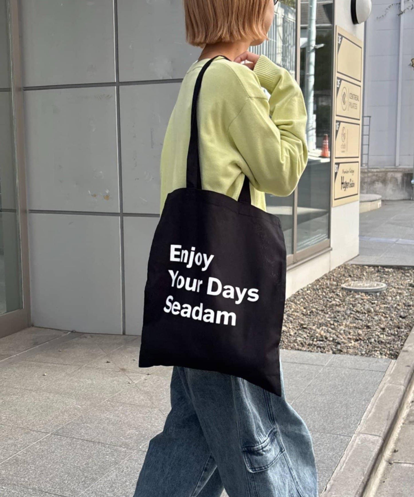 SEADAM 文案印花托特包