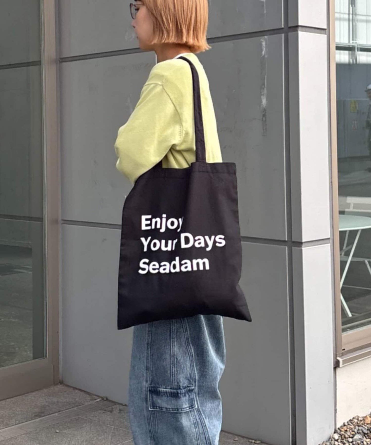 SEADAM 文案印花托特包