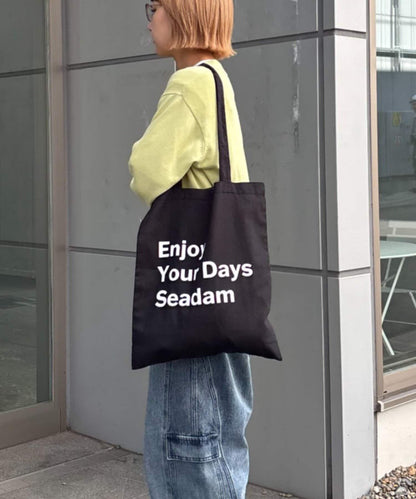SEADAM 文案印花托特包