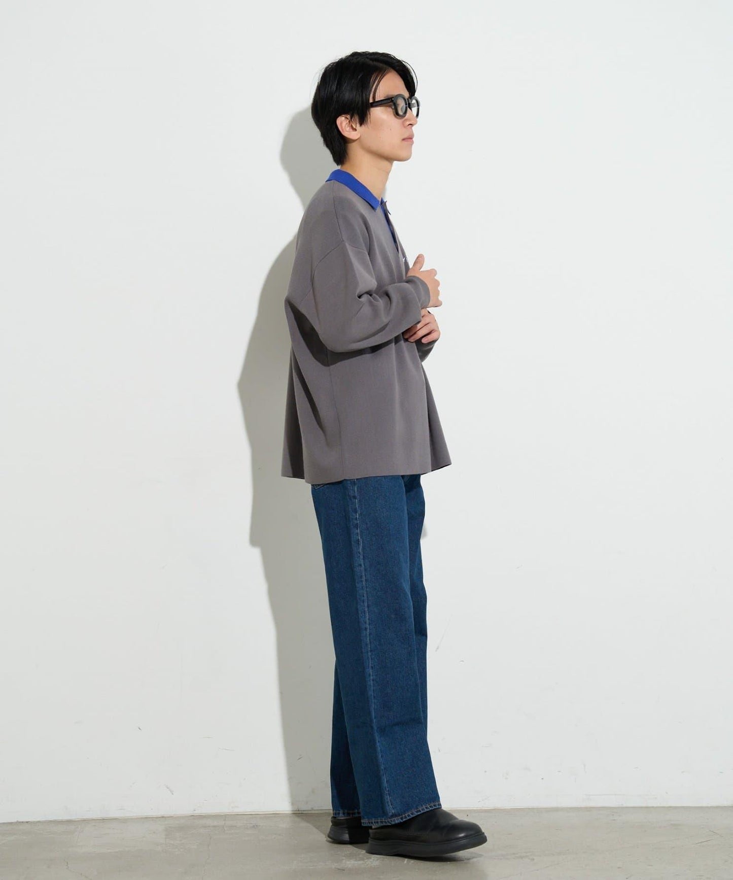 拼色 polo領 針織 男士針織衫
