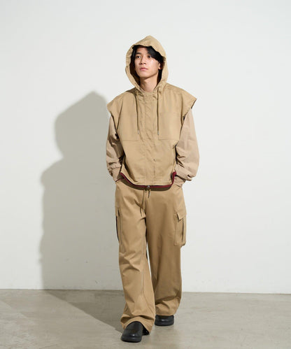 男士闊腿工裝褲