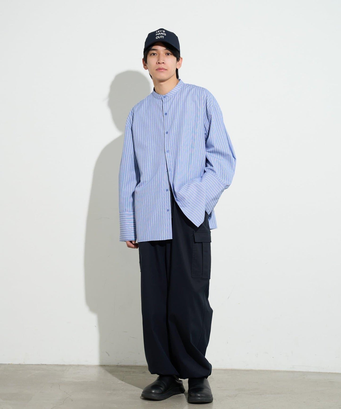 男士闊腿工裝褲