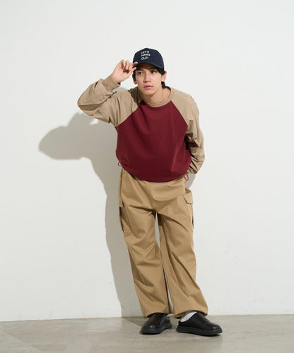 男士闊腿工裝褲