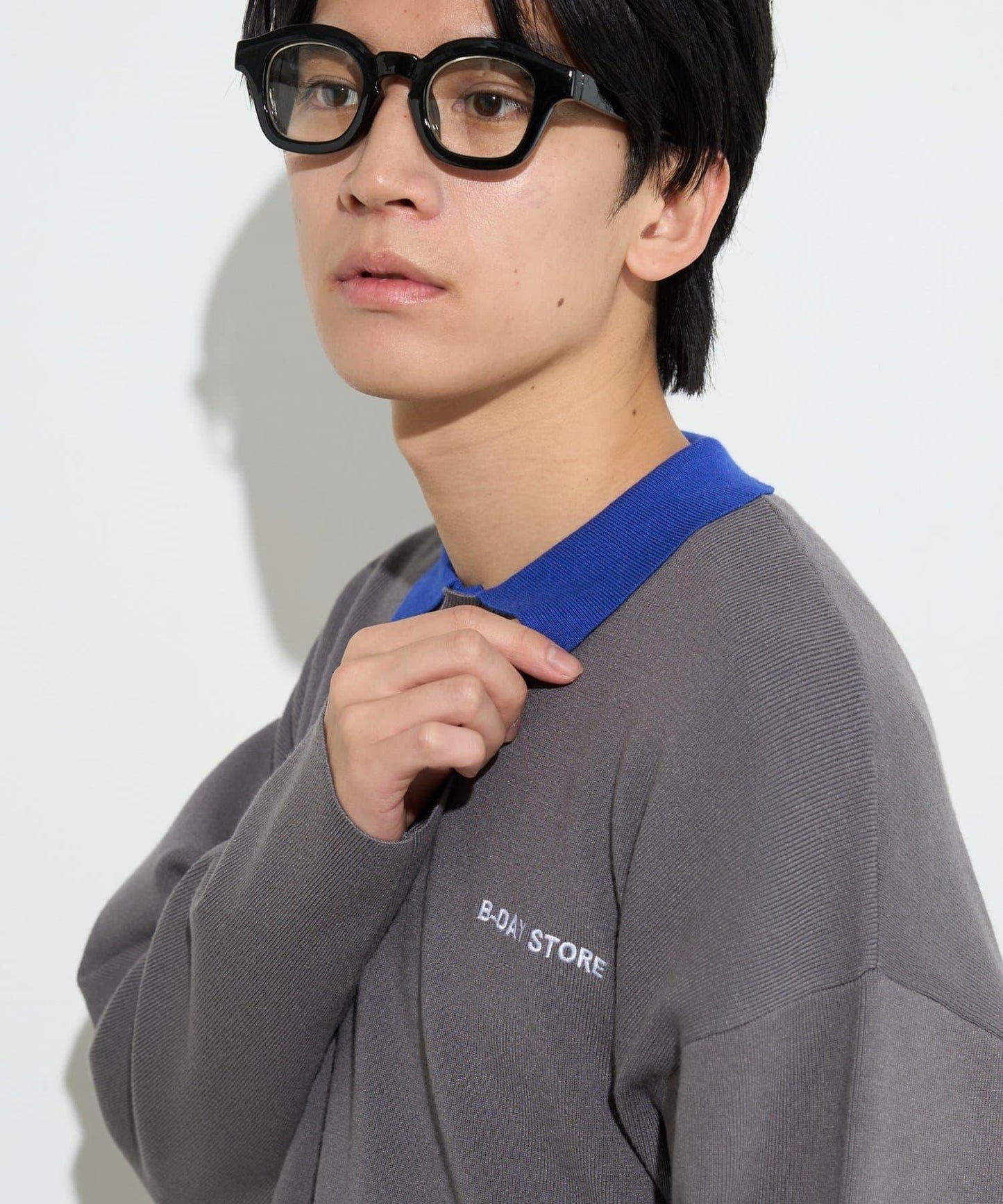 拼色 polo領 針織 男士針織衫