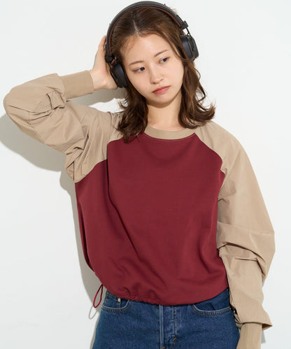 B-DAY STORE 拼接設計 女款 針織上衣