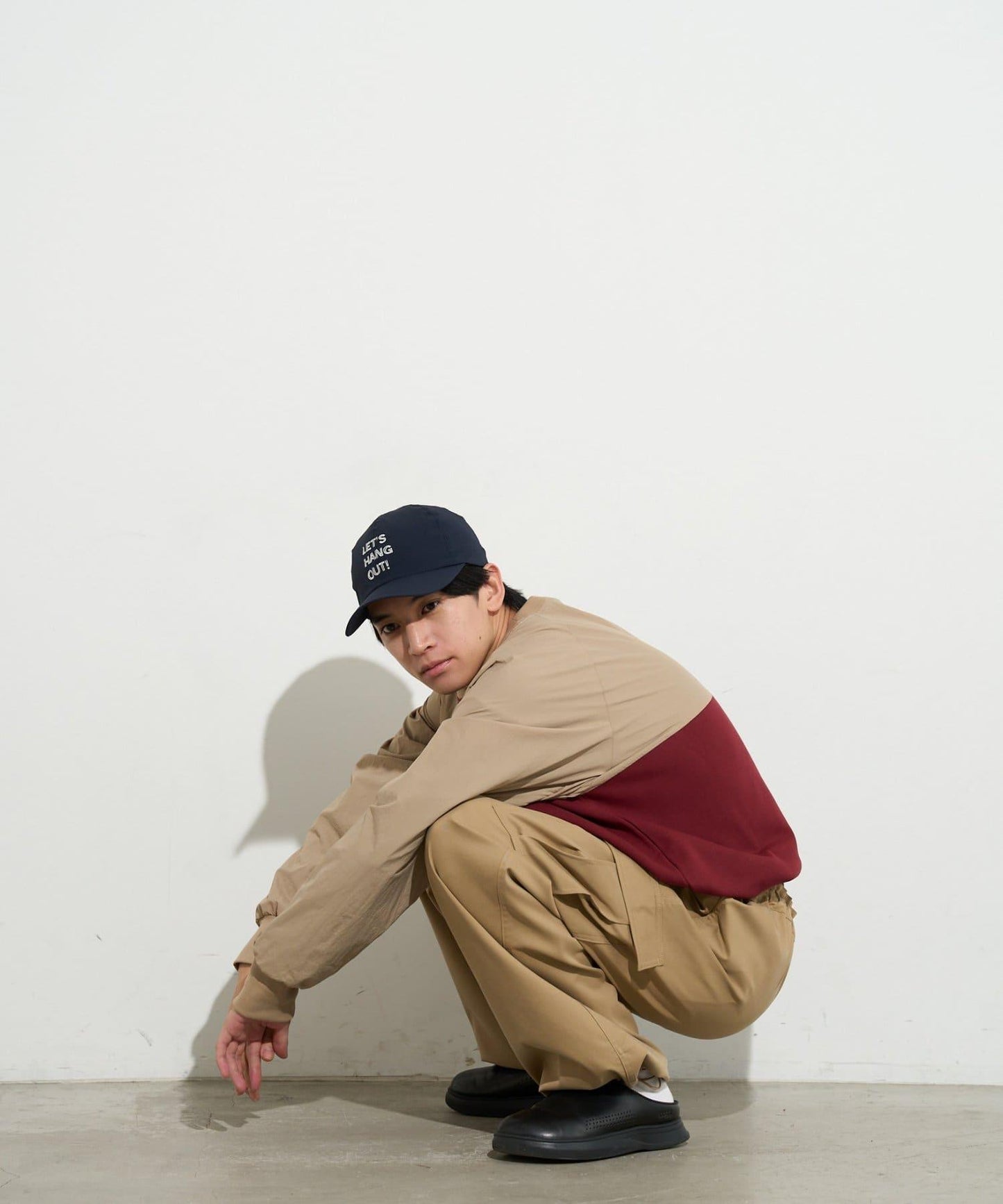 男士闊腿工裝褲