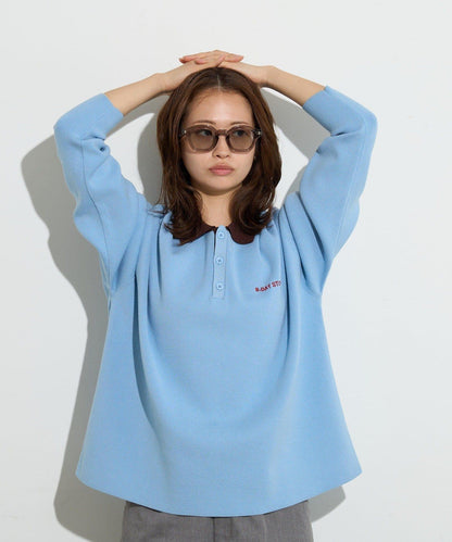 B-DAY STORE 拼色Polo針織POLO衫