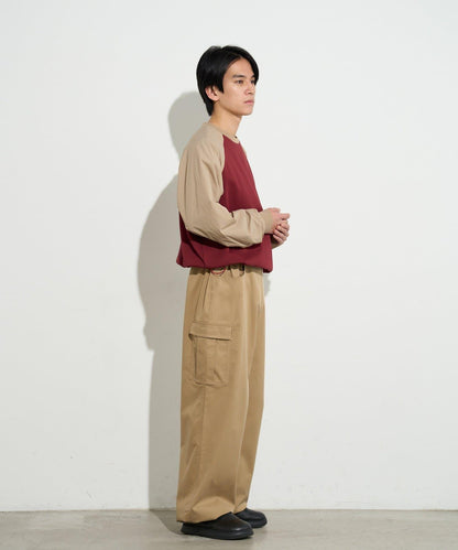 男士闊腿工裝褲