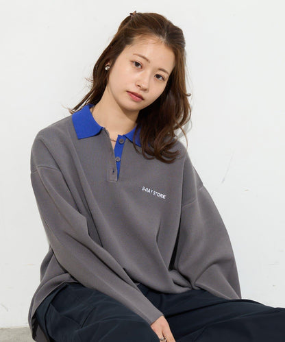B-DAY STORE 拼色Polo針織POLO衫