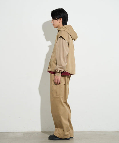 男士闊腿工裝褲