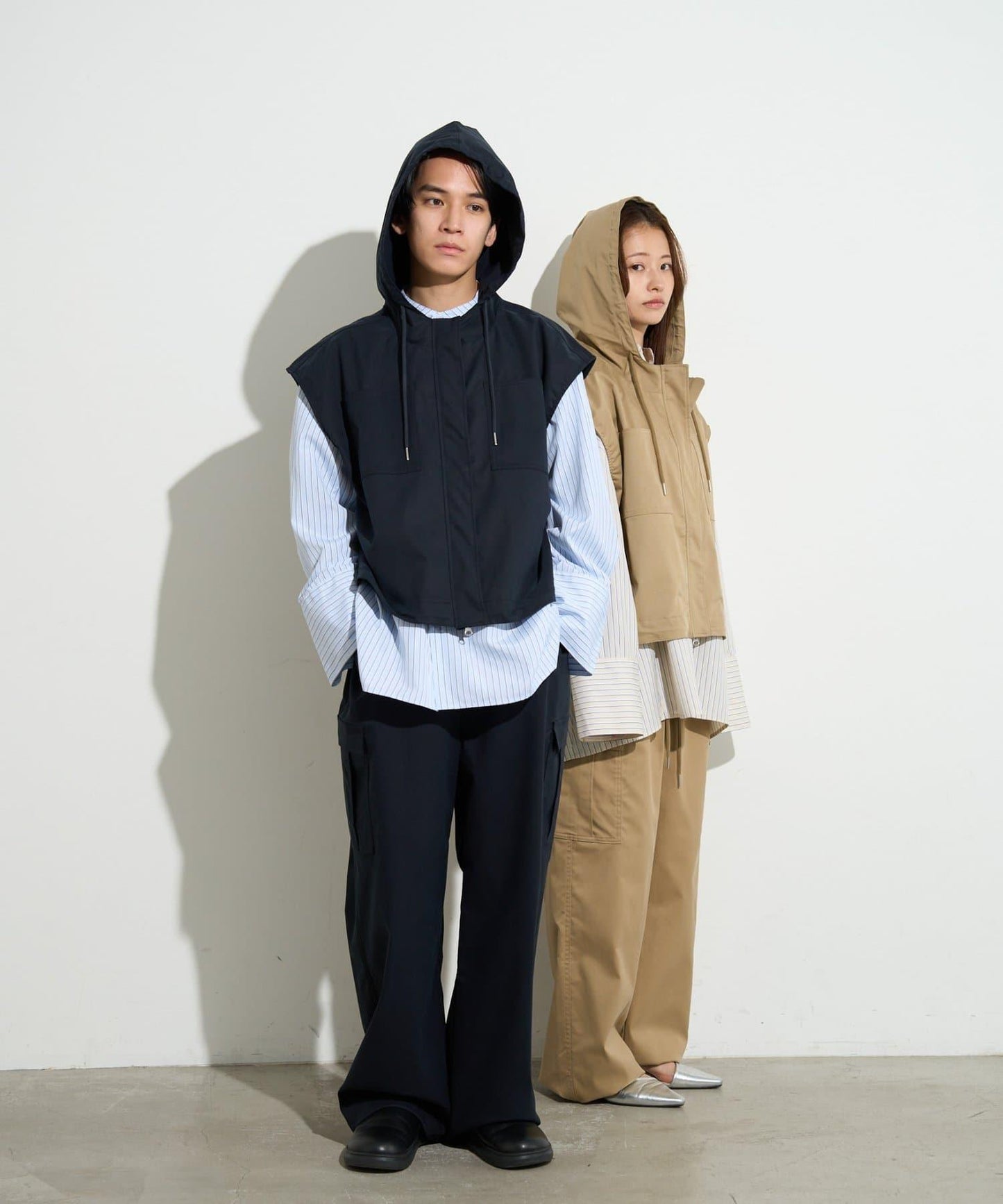 男士闊腿工裝褲