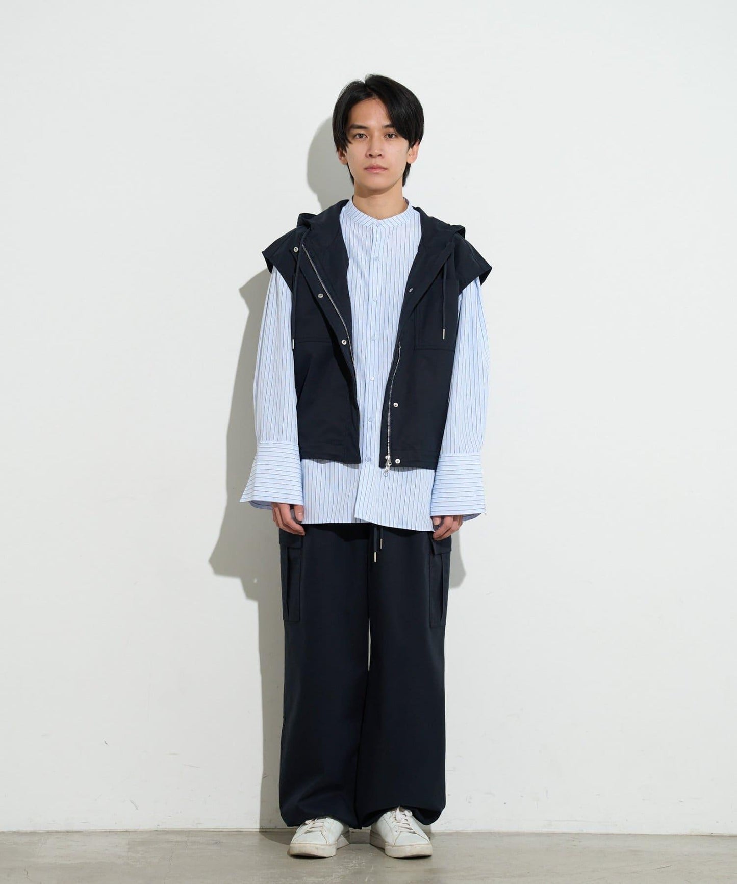 男士闊腿工裝褲