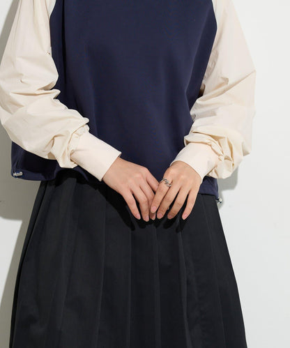 B-DAY STORE 拼接設計 女款 針織上衣