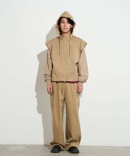 男士闊腿工裝褲