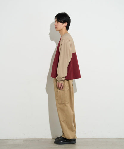 男士闊腿工裝褲