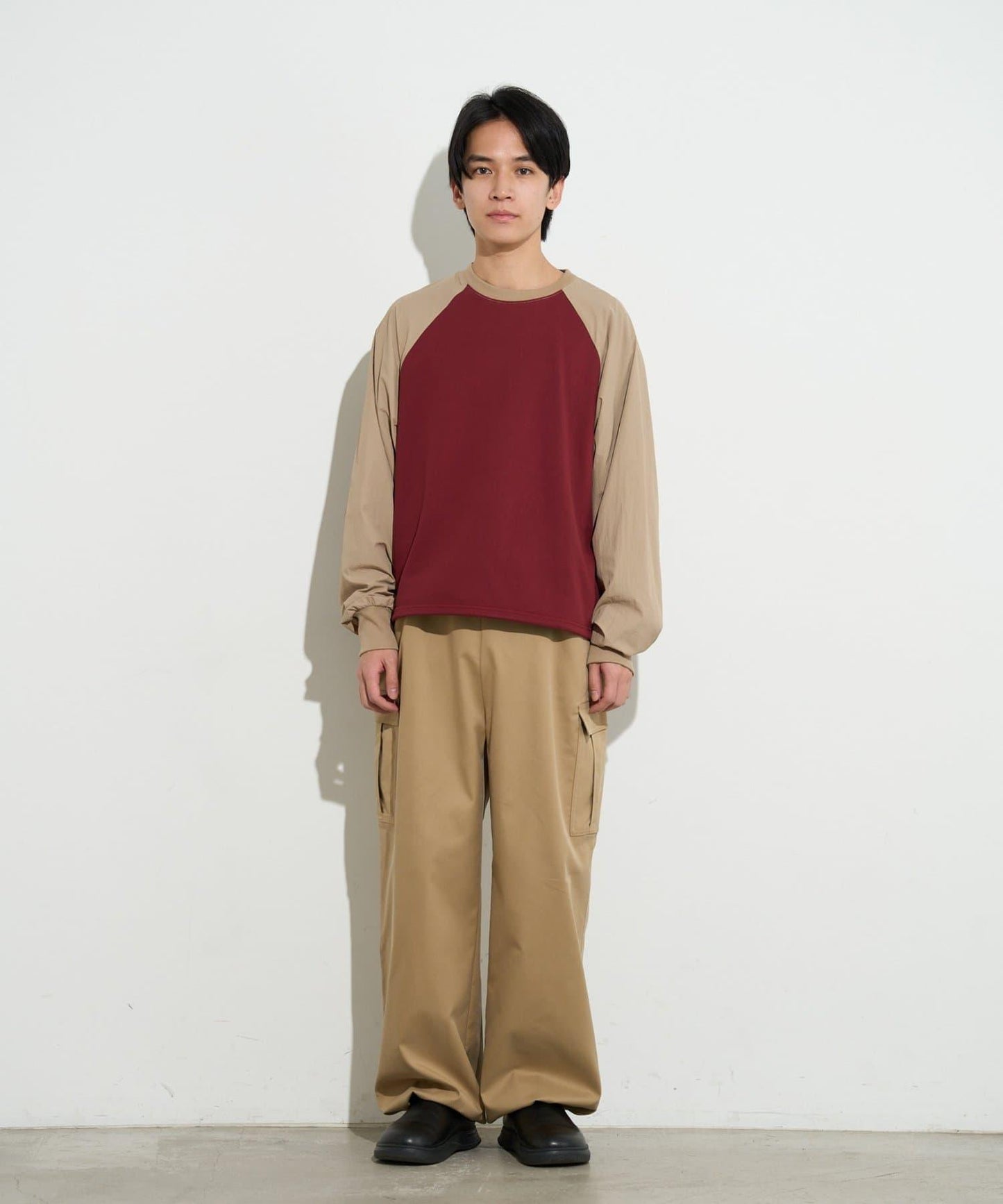 男士闊腿工裝褲