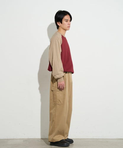 男士闊腿工裝褲