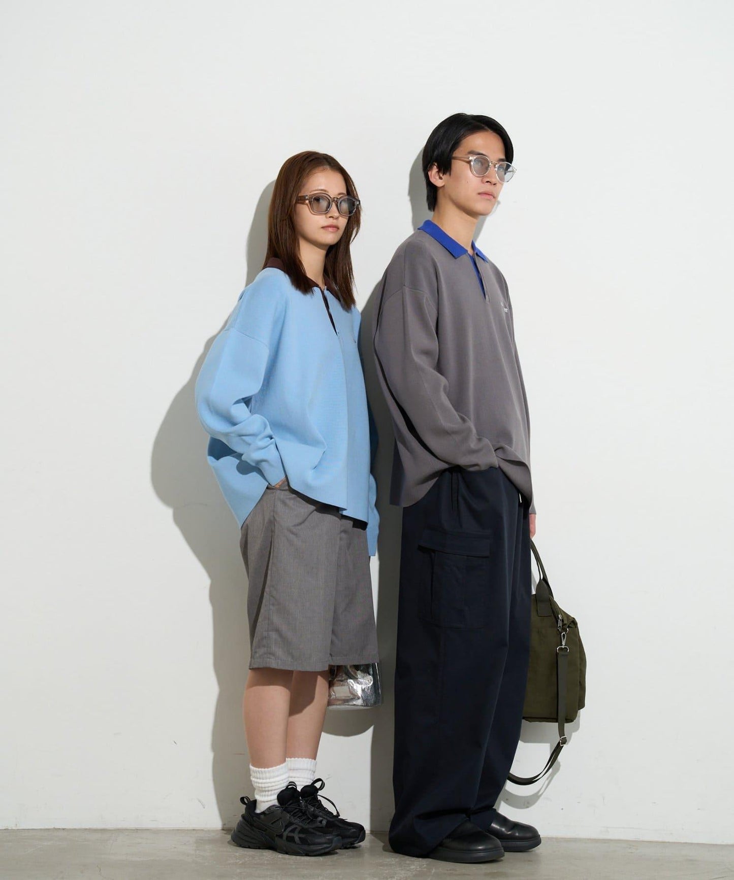 B-DAY STORE 拼色Polo針織POLO衫
