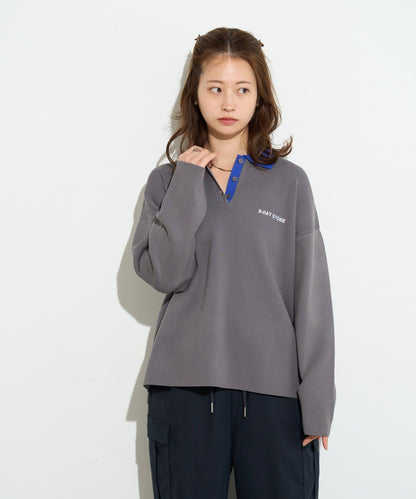B-DAY STORE 拼色Polo針織POLO衫