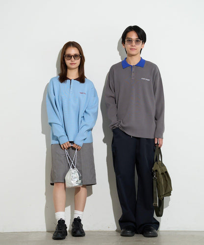 B-DAY STORE 拼色Polo針織POLO衫
