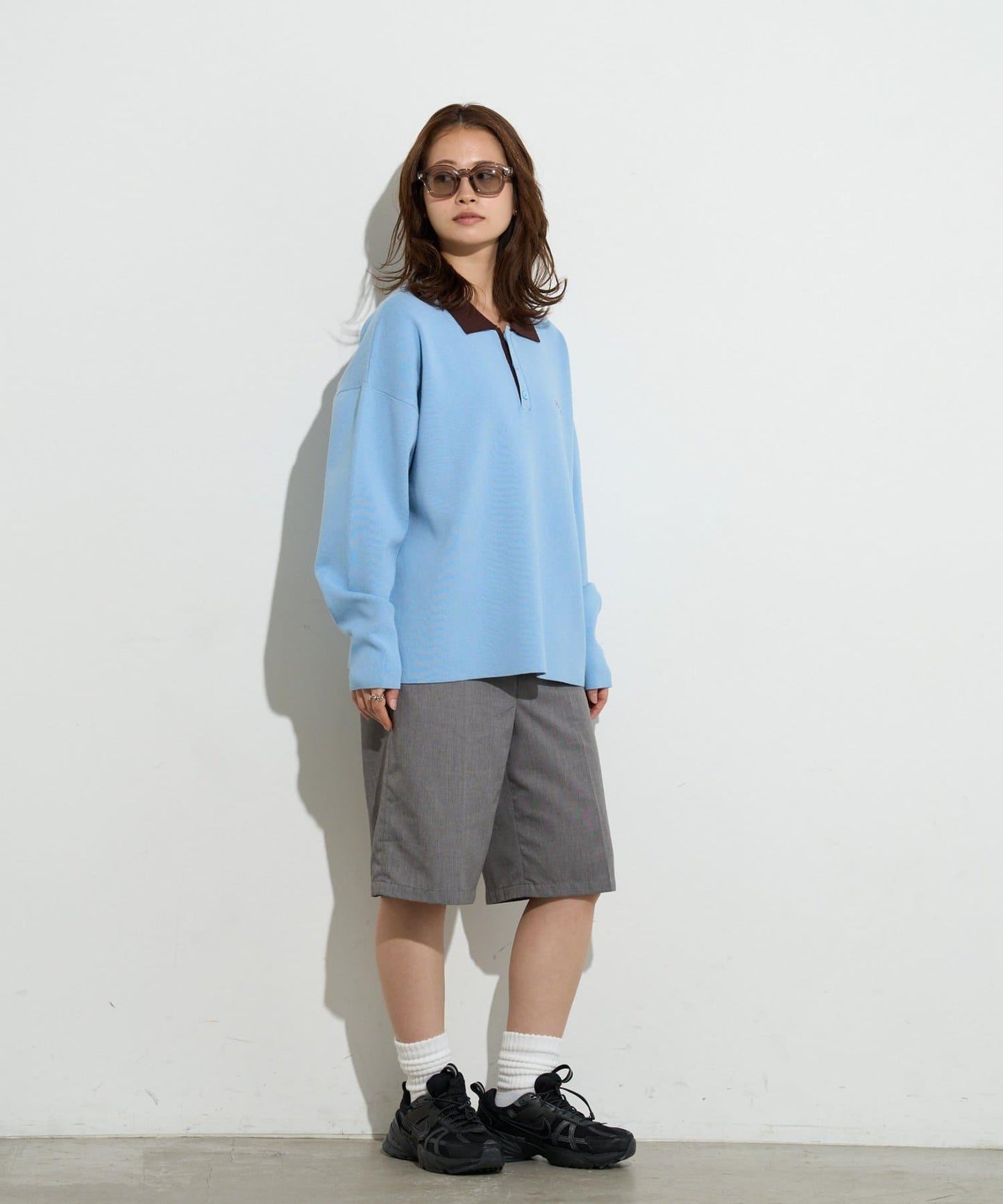 B-DAY STORE 拼色Polo針織POLO衫