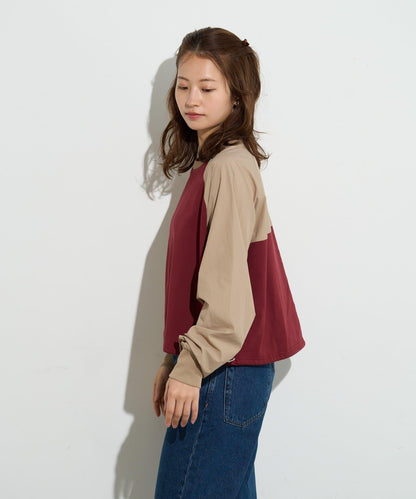 B-DAY STORE 拼接設計 女款 針織上衣