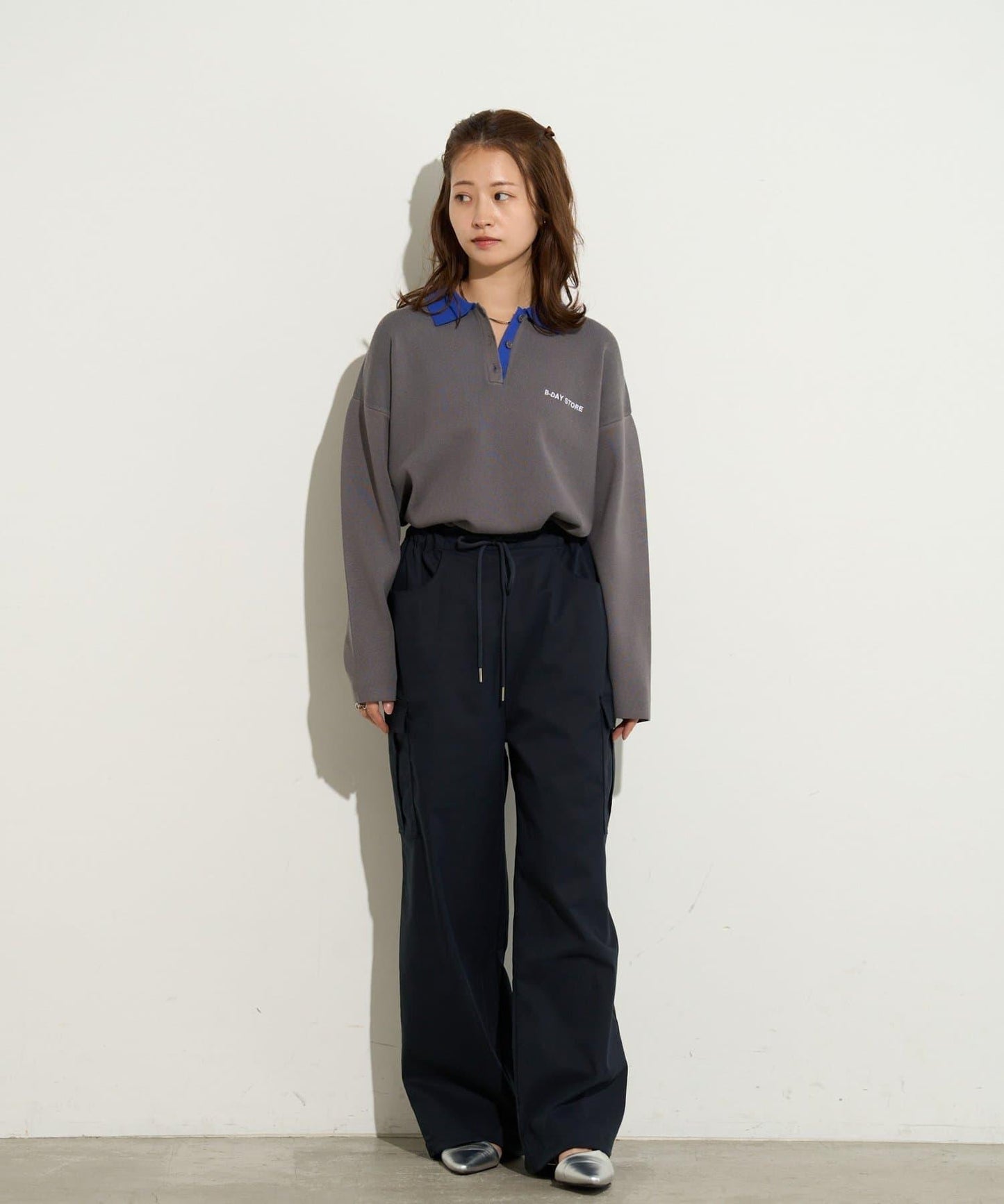 B-DAY STORE 拼色Polo針織POLO衫