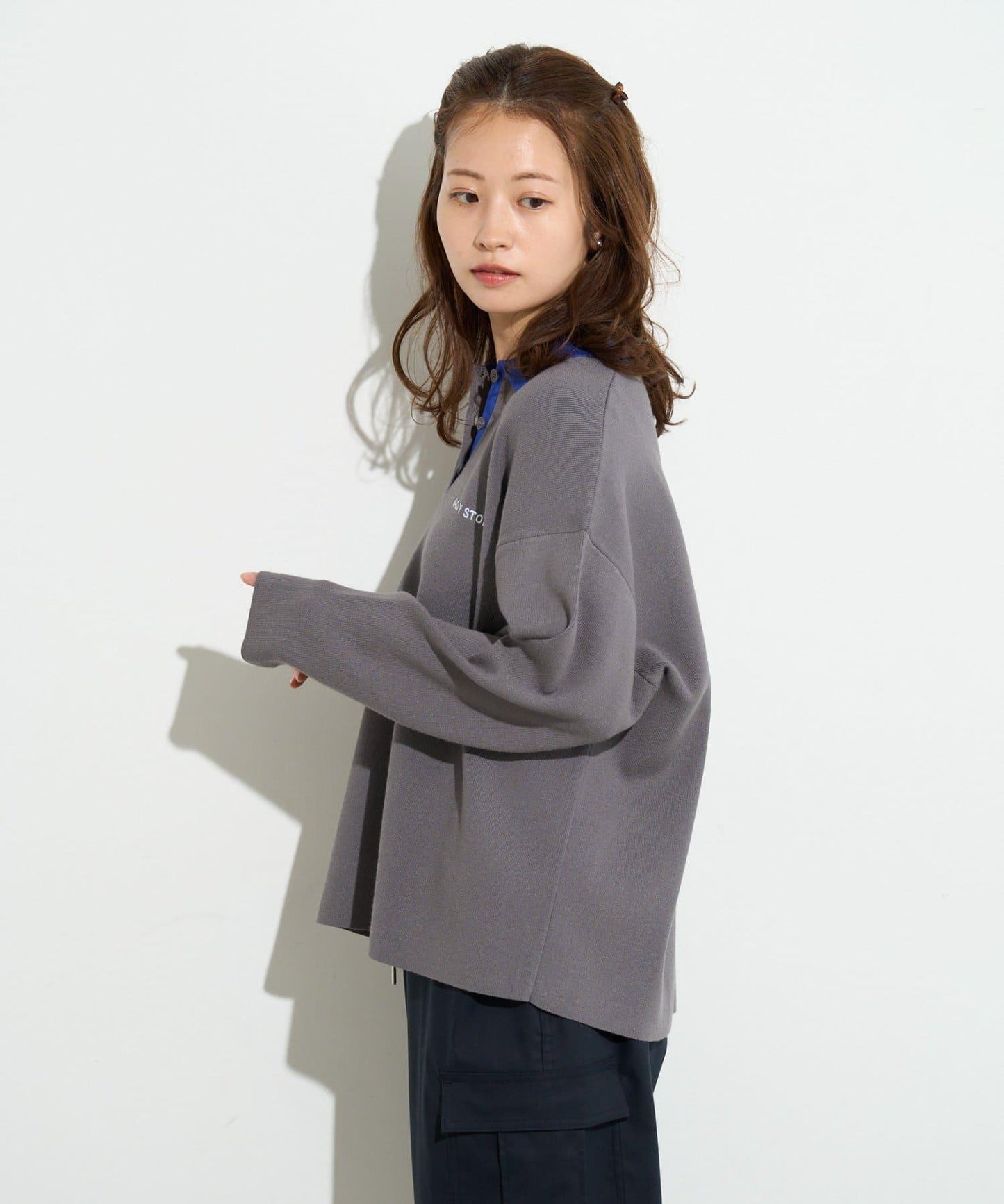 B-DAY STORE 拼色Polo針織POLO衫