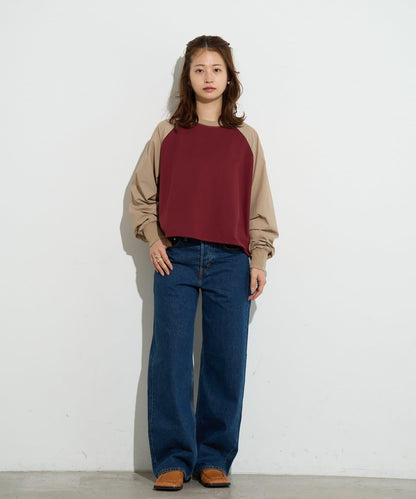 B-DAY STORE 拼接設計 女款 針織上衣