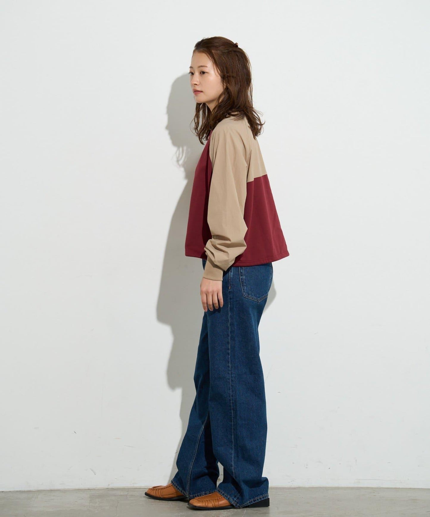 B-DAY STORE 拼接設計 女款 針織上衣