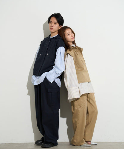 男士闊腿工裝褲