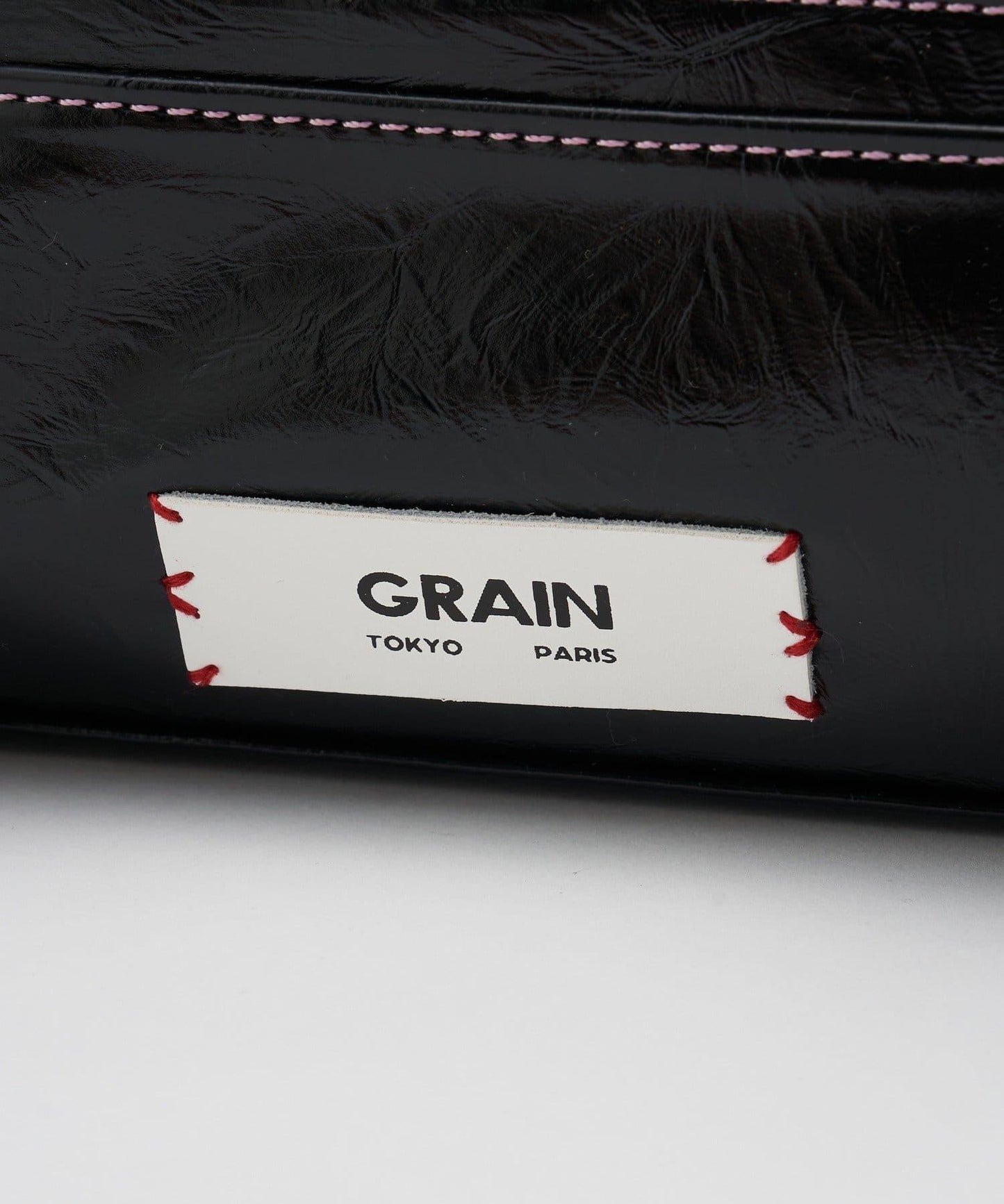 GRAIN/グレイン 復古風拼色縫線手提包