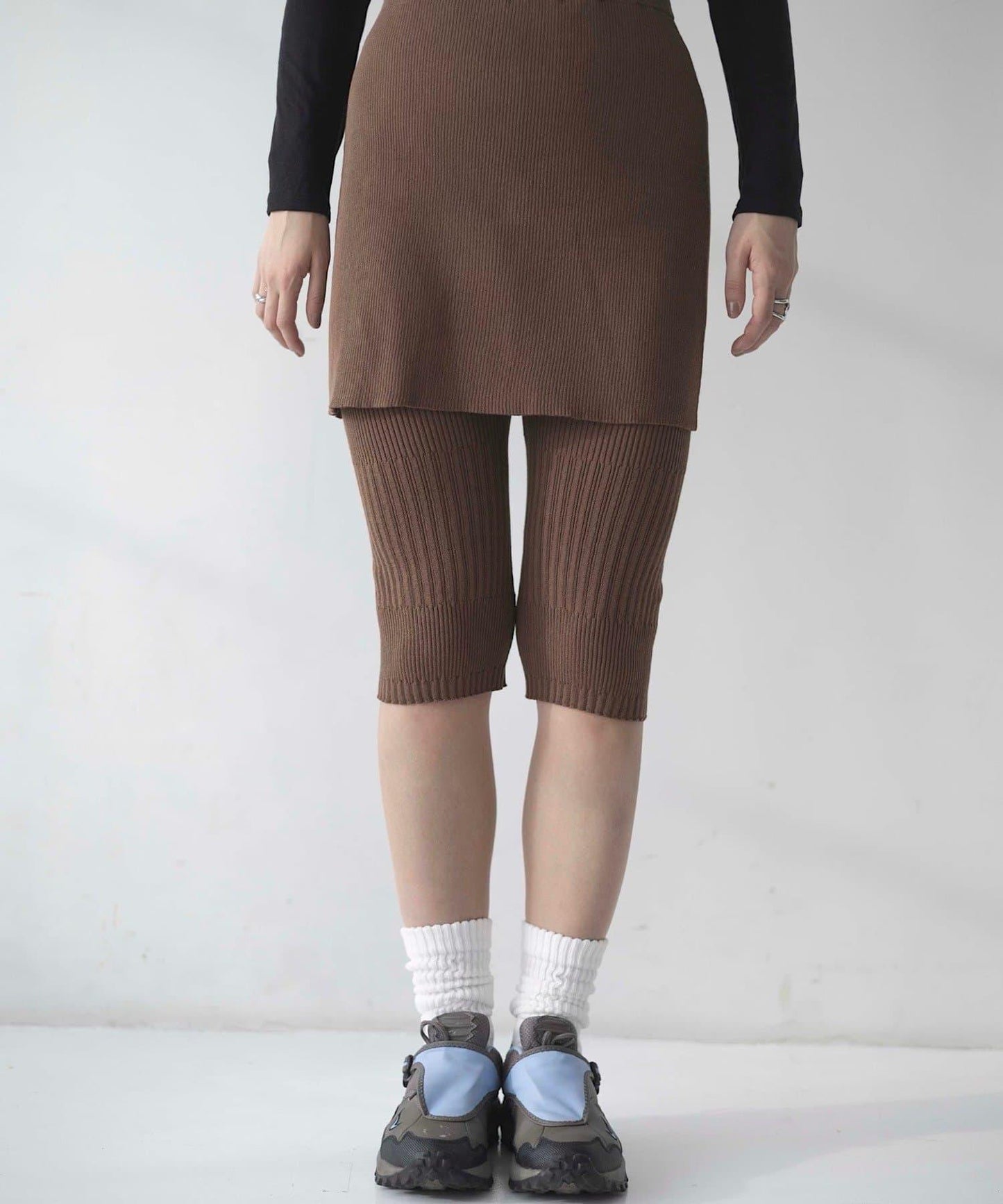 CINAMOD RIB PANTS WITH SKIRT 裙褲