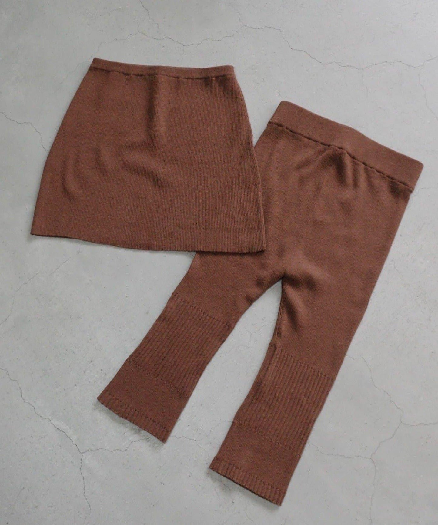 CINAMOD RIB PANTS WITH SKIRT 裙褲
